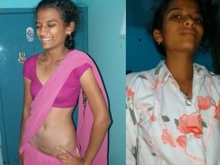 An Indian nubile girl with a slender