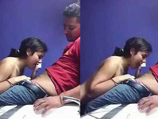 Indian gf gives oral pleasure to her