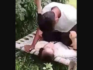 Outdoor hump with a village paramour in