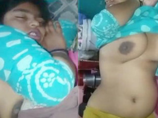 Indian girlfriend's breasts accidentally