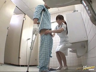 Asian nurse uses her power to get a