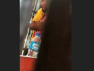 A duo has  in a public place, caught on