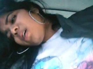 Desi GF rides a pony in a parking pile