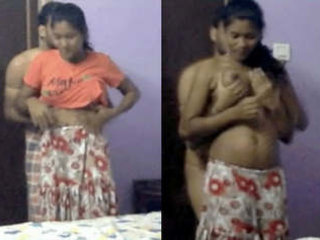 Lactating Desi stunner displays off her