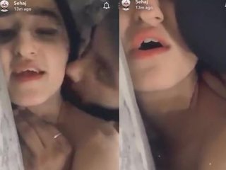 Stunning Indian girlfriend moans while