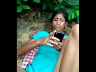 Local Indian girl gets down and dirty