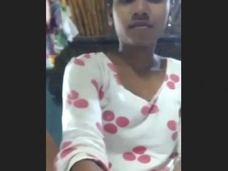 Cute village gal joys a furry puss in