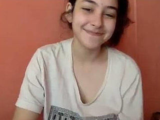 Chesty teenage tramp with yam-sized