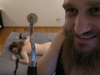 Harsh dominator uses Wartenberg wheel on