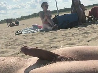 Stretched out on a beach of fruits and