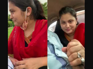 Desi gal gives a bj in a park and car,