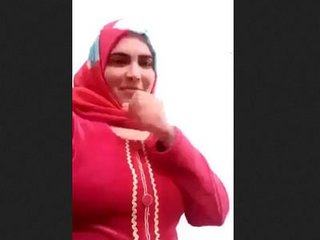 Desi aunty with hijab and humungous