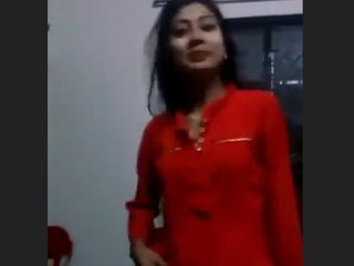 Youthful woman liquidates her outfit and
