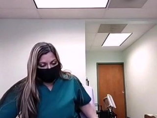 American nurse flaunting her assets