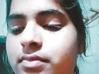 Young and super-cute Desi nymph uncovers