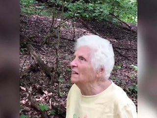 Granny's jokey facial cumshot manhandle