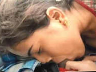 Indian gf performs a sultry blowjob in a