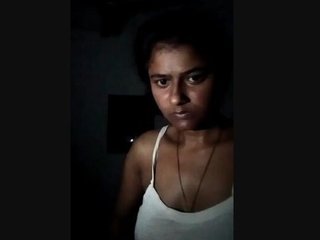 A pretty school nymph bares all and