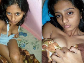 Neha, an Indian wife, performs a footjob