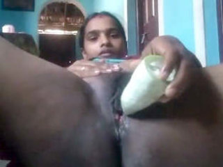 Desi wife delectations herself with