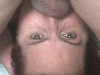 Hooded victim  with backside buttplug