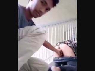 Youthfull Indian school schoolgirl has