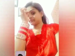 A freshly married couple's video call