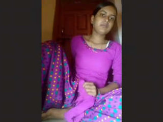 Enticing Indian woman vibes herself with